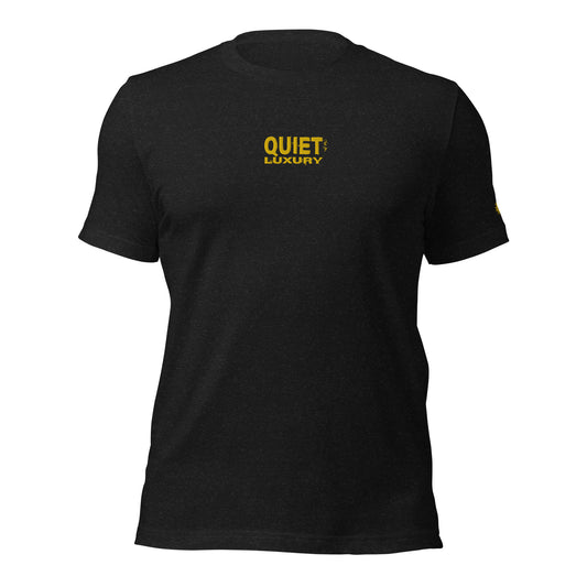 Quiet Luxury - Embroidered Unisex T-Shirt (Black, White or Grey)
