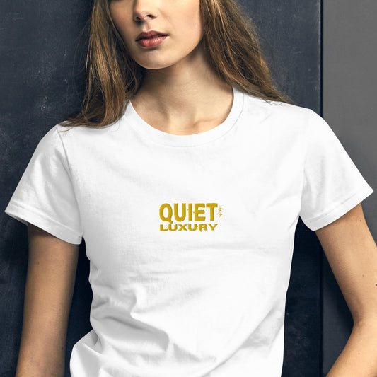 Quiet Luxury - Fashion Fit T Shirt (White, Black, Light Blue, Grey and Royal Blue)
